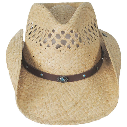 Stetson | Madrid Raffia Straw Western Hat | 126956 | front | NATURAL