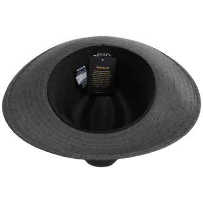 Bailey 1922 | Winstone Raindura Straw Fedora Hat - Black | 127743SS24 | under | BLACK