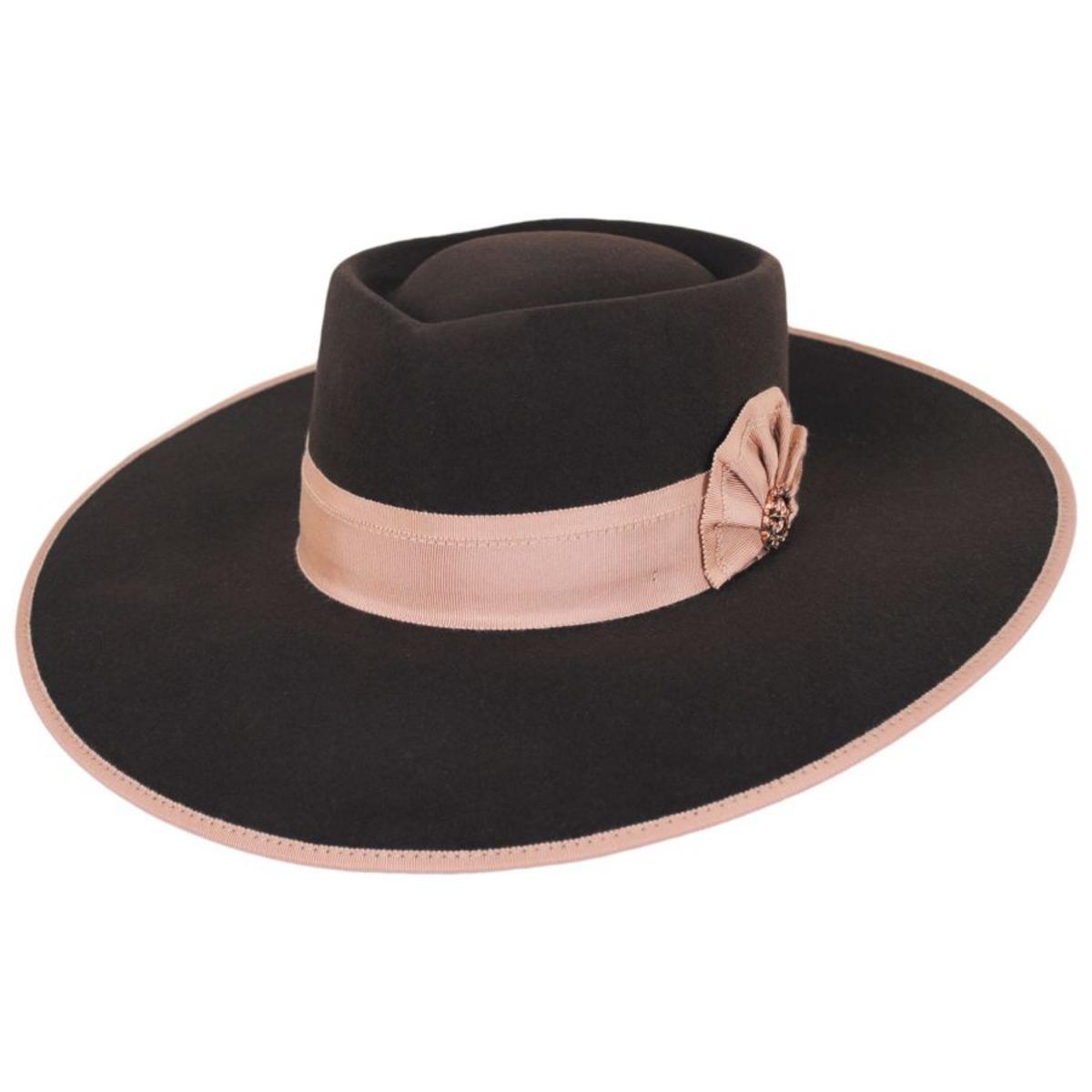 Renegade | Cowpuncher Wool and Angora Felt Gambler Hat | 100810 | lead | BEAVER