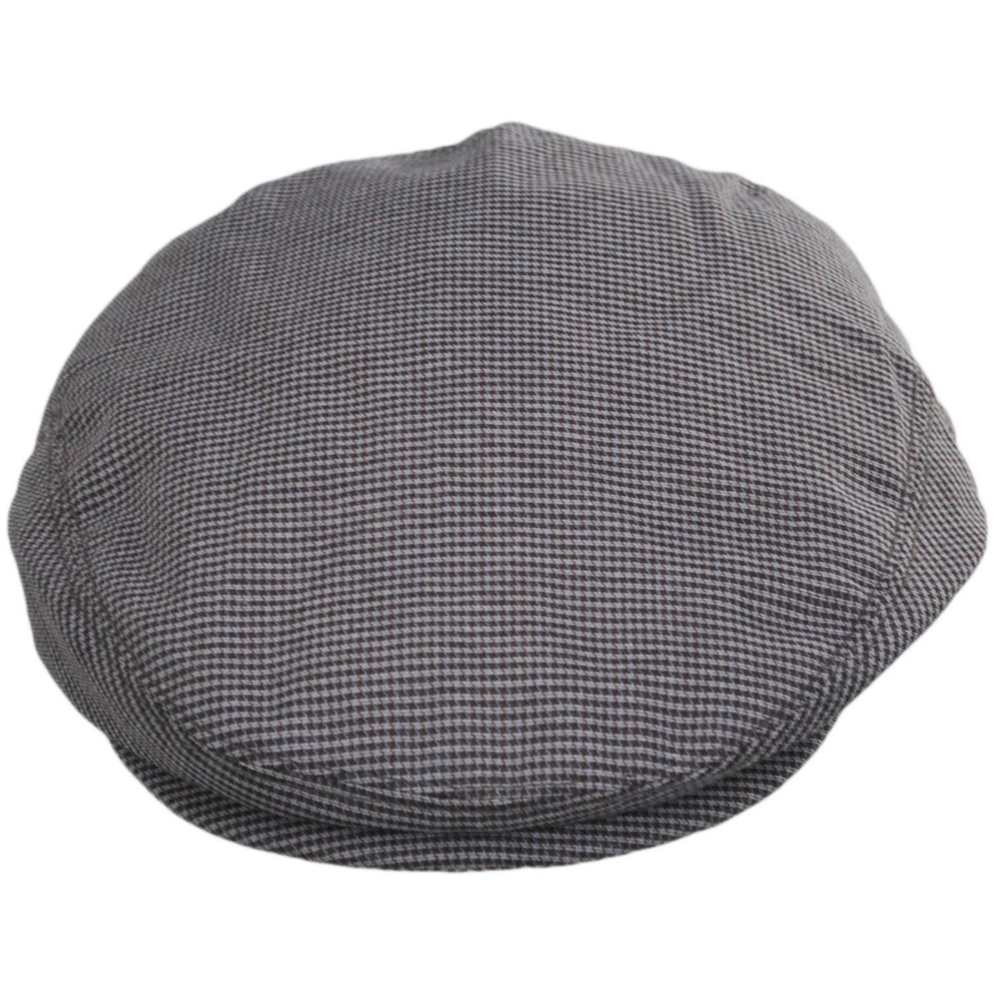 Baskerville Hat Company | Talbot Cotton Micro Houndstooth Ivy Cap | 167676 | front | CHARCOAL