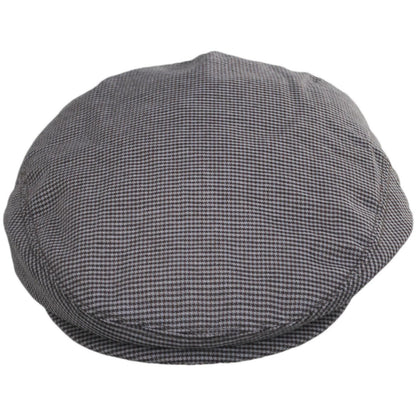 Baskerville Hat Company | Talbot Cotton Micro Houndstooth Ivy Cap | 167676 | front | CHARCOAL
