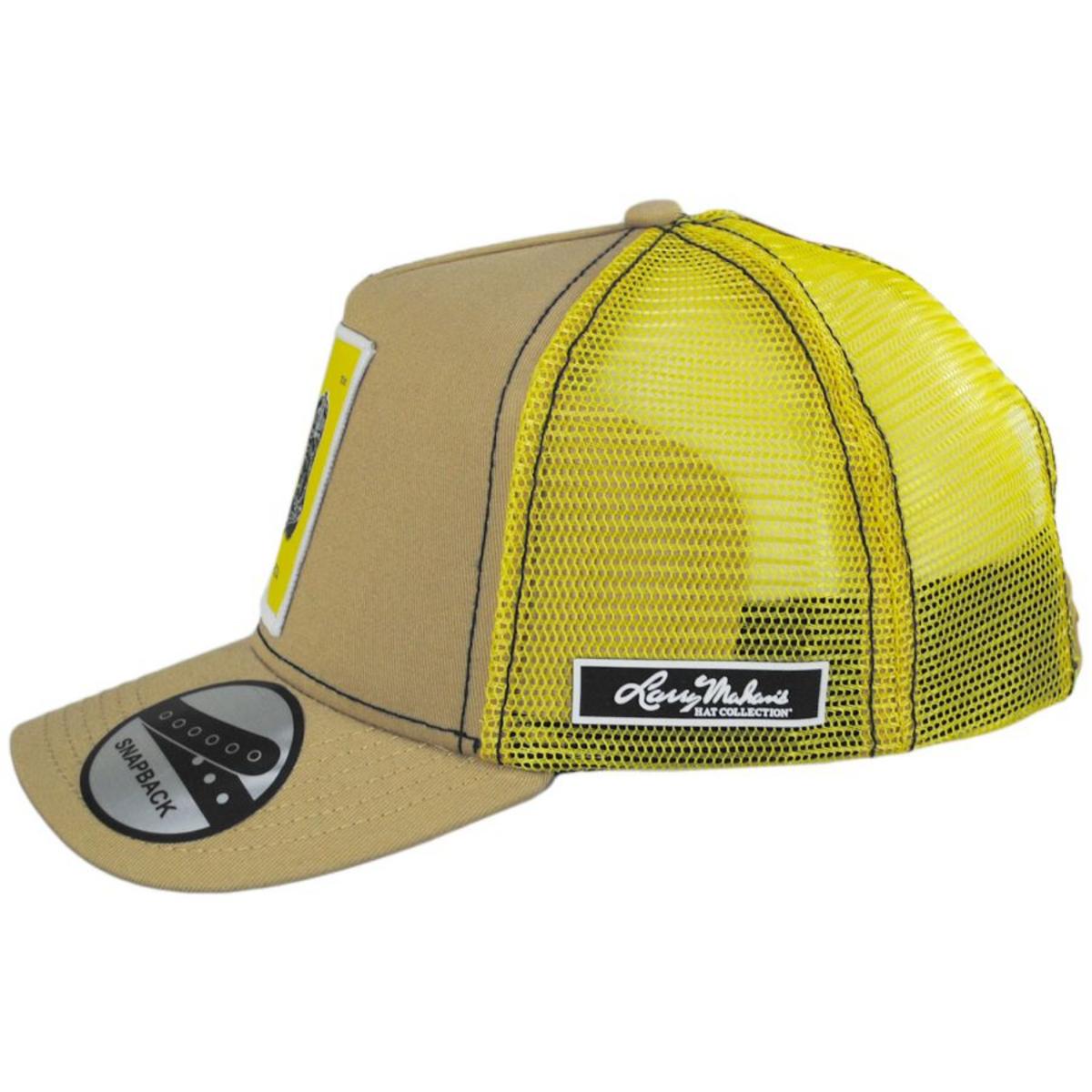 Larry Mahan Hats | Loteria La Bota Snapback Trucker Baseball Cap | 221328 | profile | KHAKI
