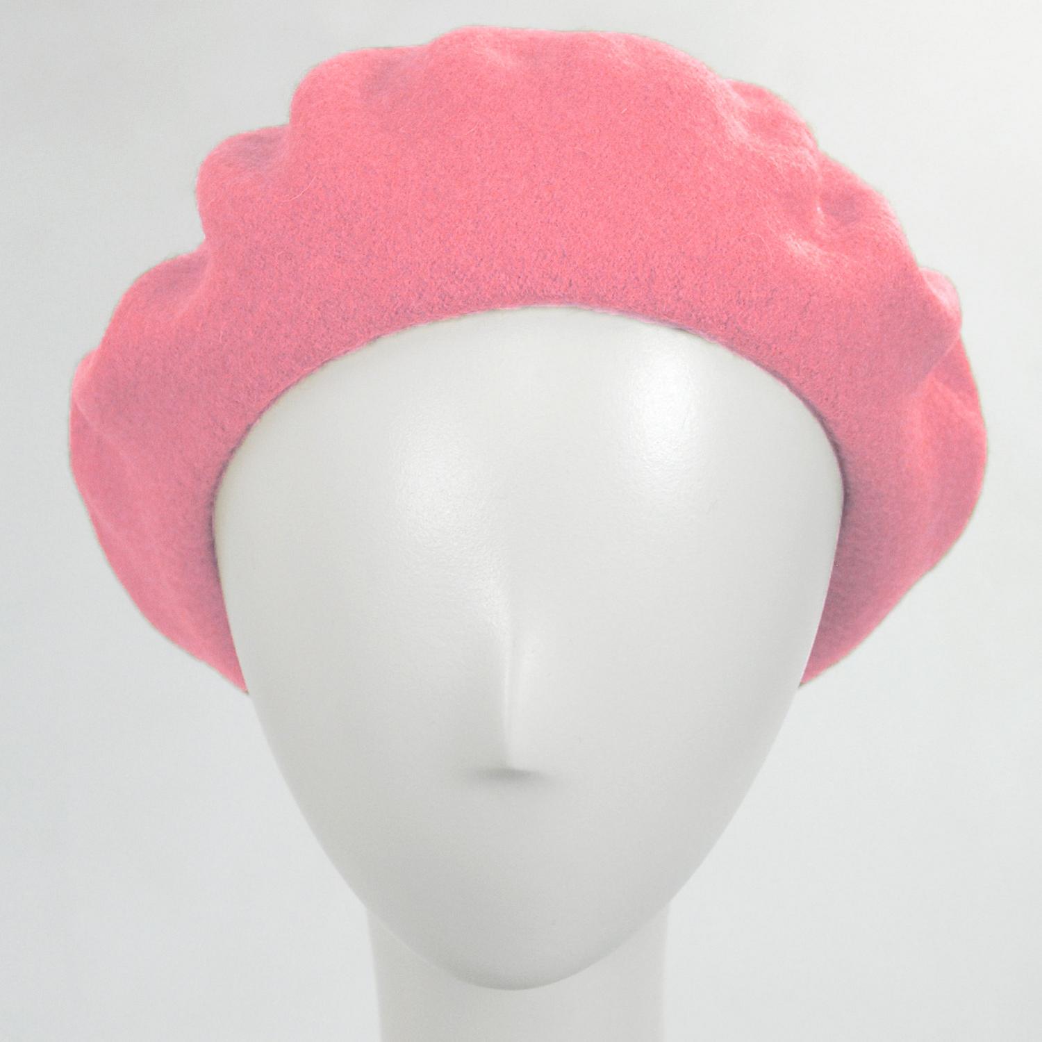 Village Hat Shop | Wool Fashion Beret | 152500 | front | PINK