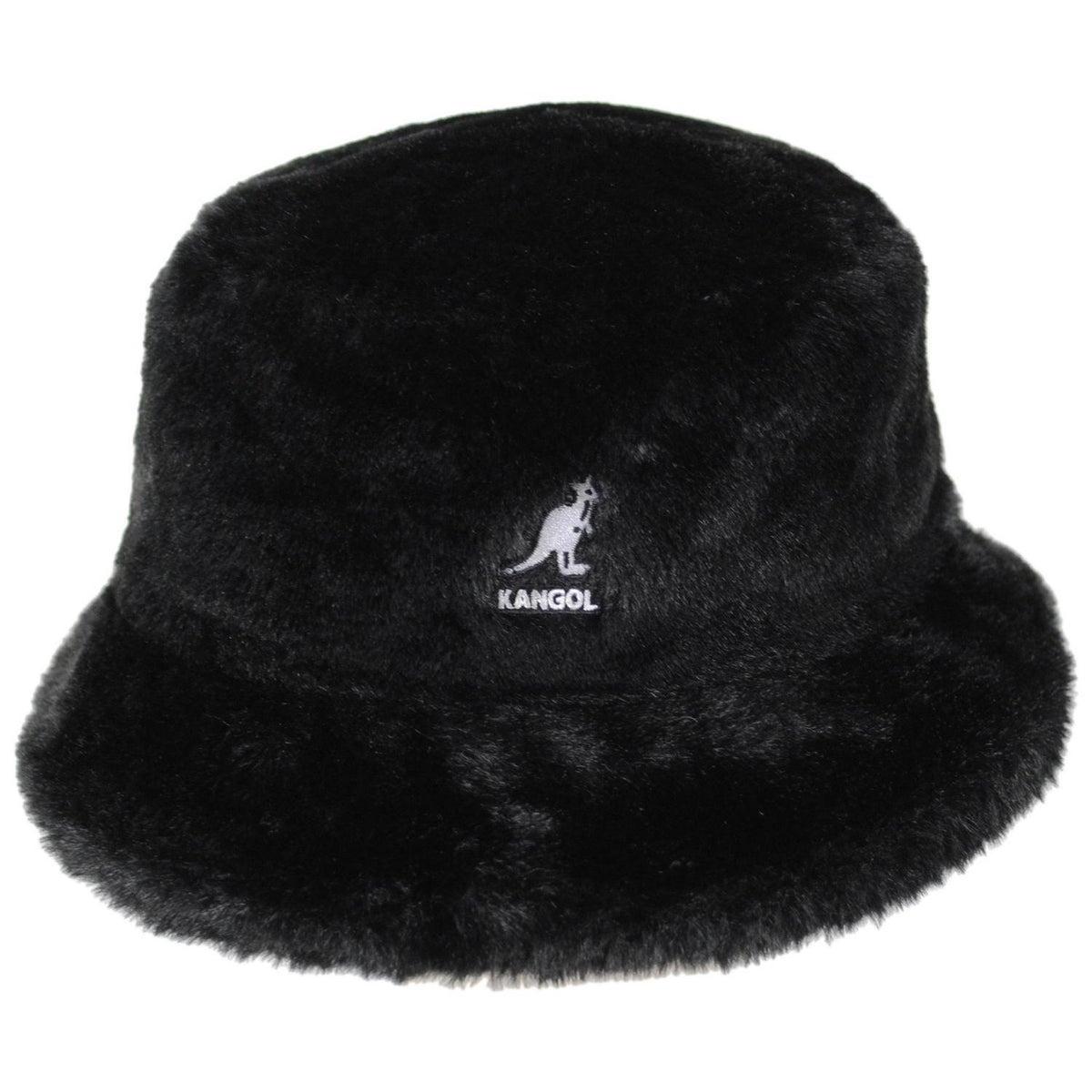 Kangol | Faux Fur Bucket Hat | 185769 | front | SOLID BLACK