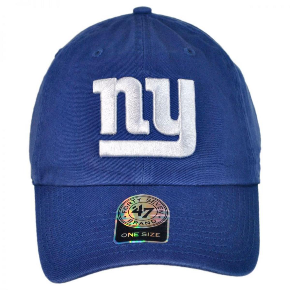 47 Brand | New York Giants NFL Clean Up Strapback Baseball Cap Dad Hat | 203680 | front | ROYAL