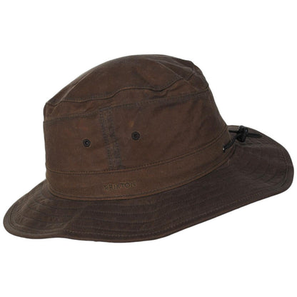 BRIXTON HATS | Dunes Safari Waxed Cotton Bucket Hat | 185554 | profile | COPPER