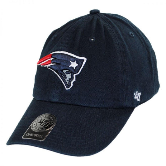 47 Brand | New England Patriots NFL Clean Up Strapback Baseball Cap Dad Hat | 203640 | lead | NAVY