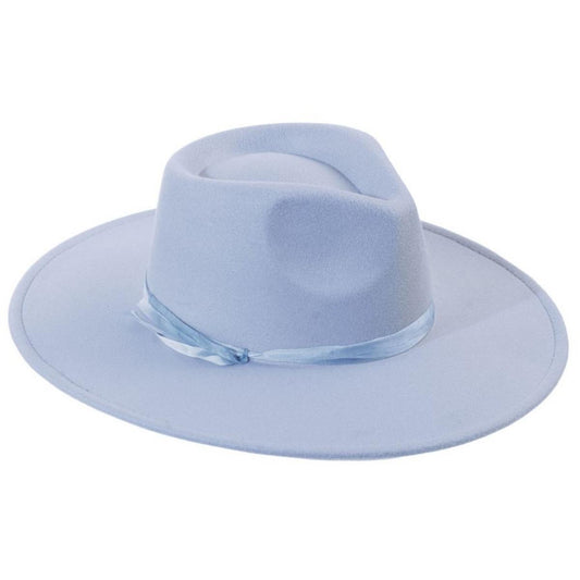 Toucan Collection | Silk Trim Vegan Wool Felt Fedora Hat - Made to Order