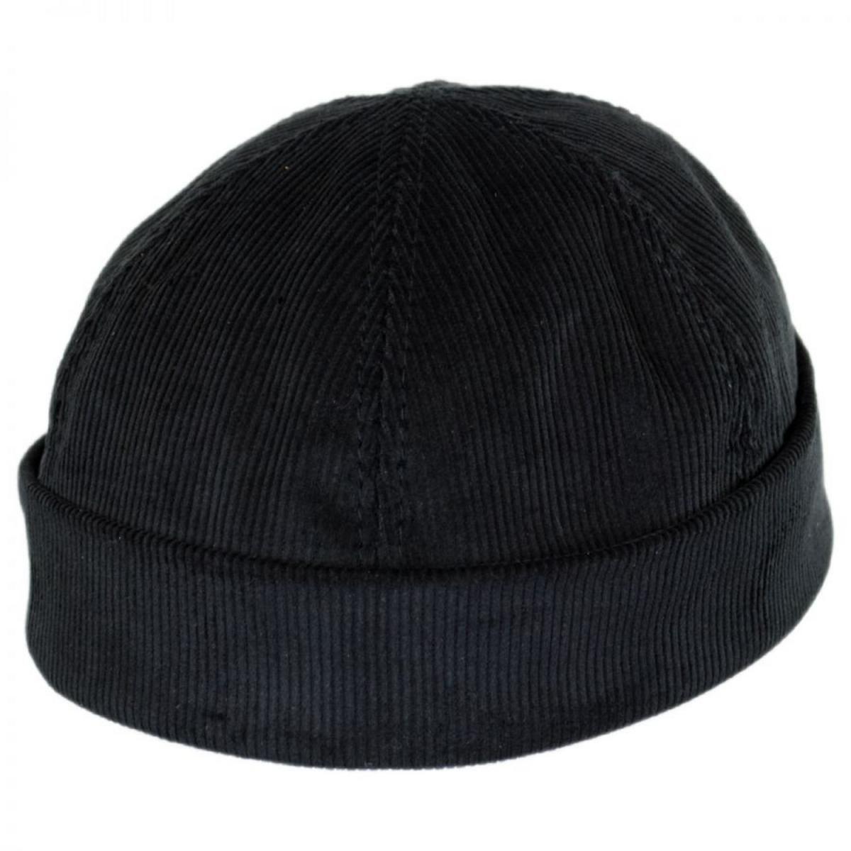 NEW YORK HAT CO | Six Panel Corduroy Skull Cap Beanie Hat | 142003 | lead | BLACK