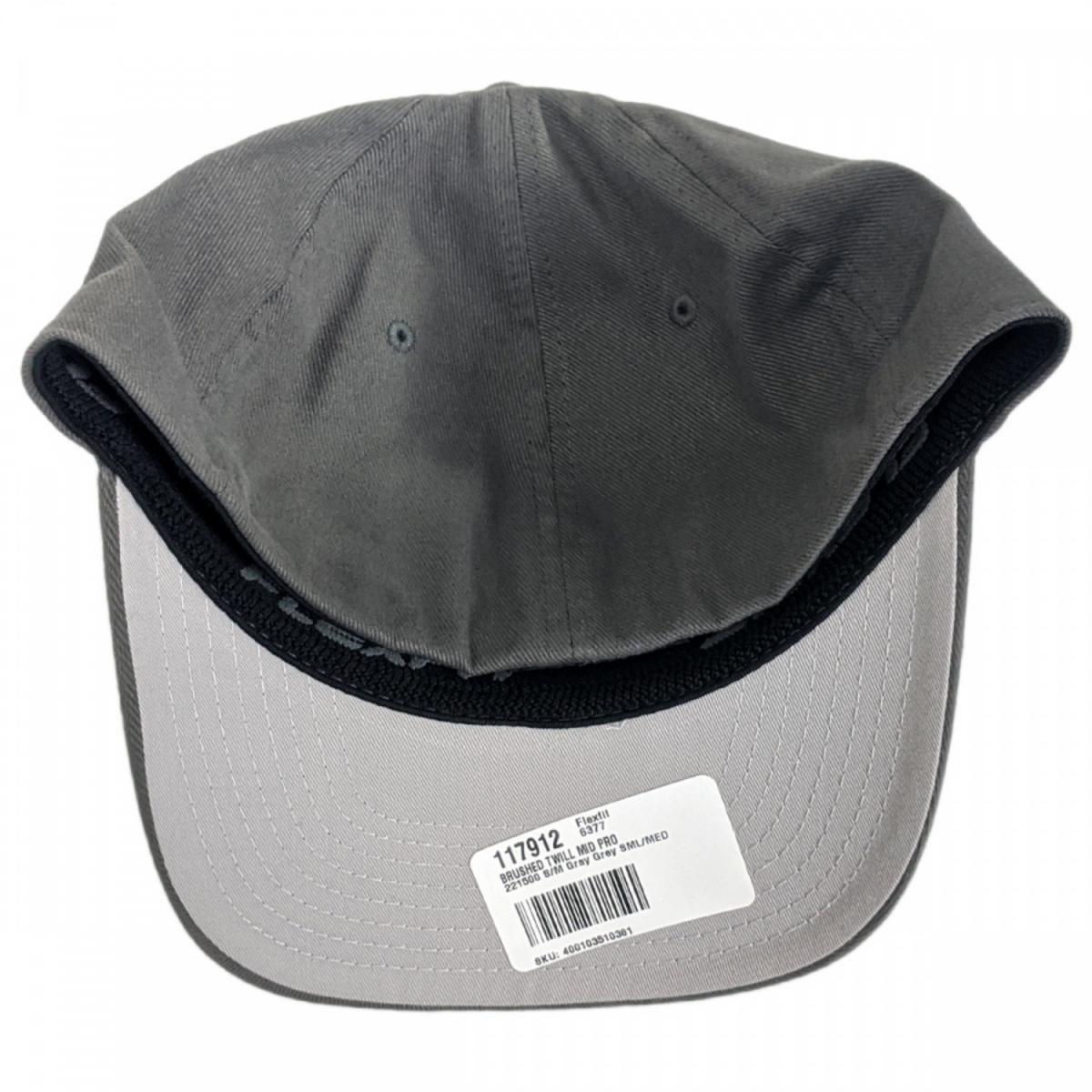 Flexfit | Brushed Twill MidPro FlexFit Fitted Baseball Cap | 221500 | under | GREY
