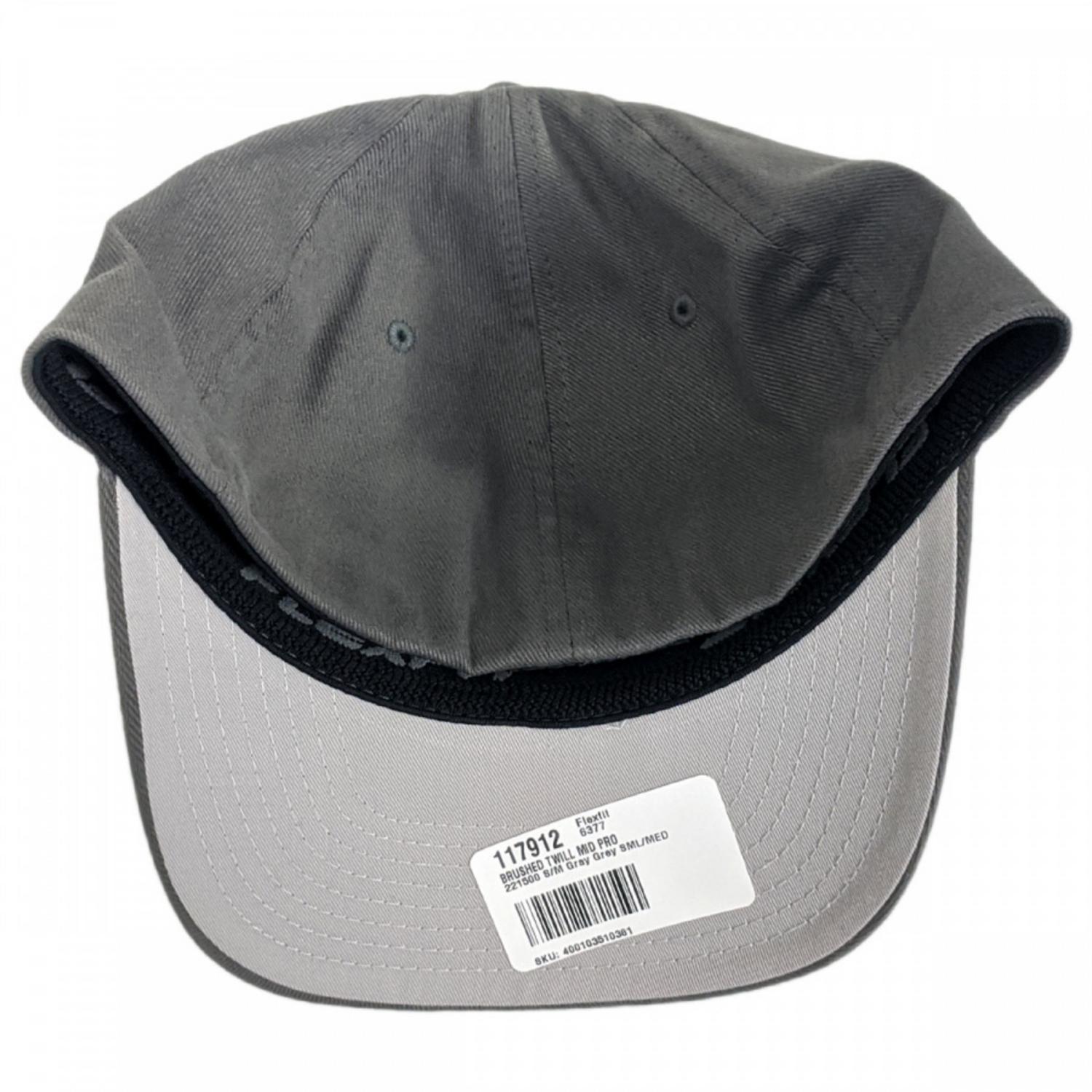 Flexfit | Brushed Cotton Twill MidPro Flexfit Fitted Baseball Cap | 221500 | under | GREY