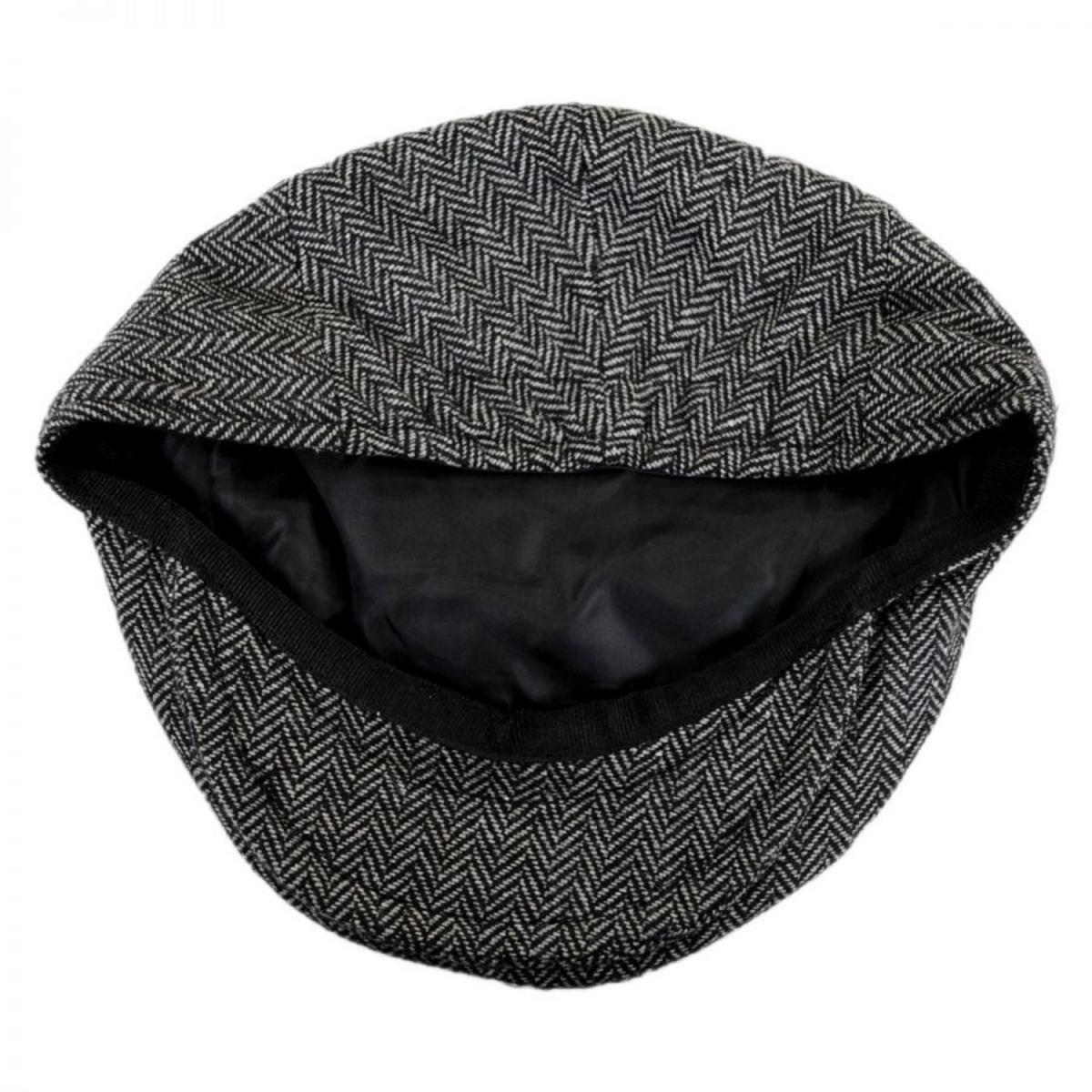 Jaxon Hats | Kid's Herringbone Wool Blend Ivy Cap | 512104 | under | CHARCOAL