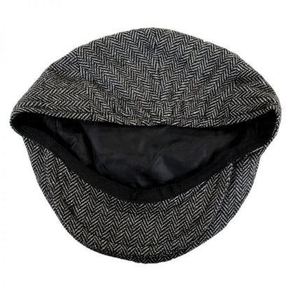 Jaxon Hats | Kid's Herringbone Wool Blend Ivy Cap | 512104 | under | CHARCOAL