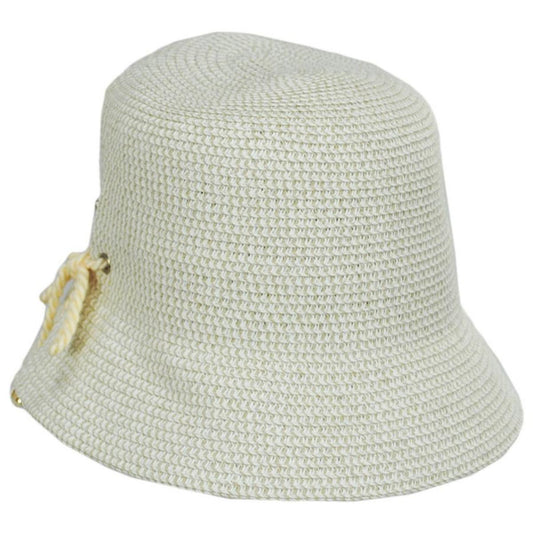 Cappelli | Edwina Toyo Straw Bucket Hat | 101280 | lead | WHITE