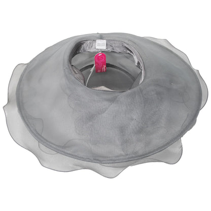 Sophia | Big Bow Organza Boater Dress Hat | 122911 | under | GREY