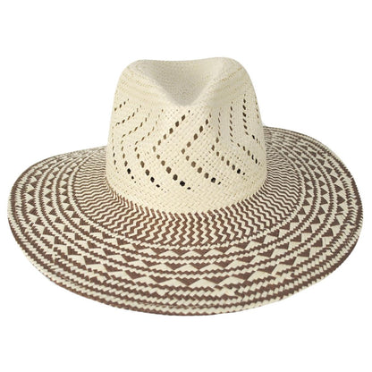 Peter Grimm | Buenos Aires Toyo Straw Fedora Hat | 105209 | front | NATURAL/BROWN