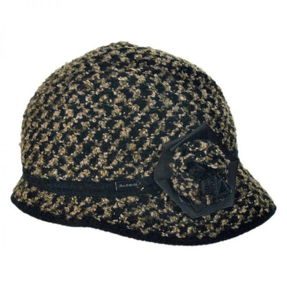 Betmar | Willow Knit Cloche Hat | 106017 | profile | BLACK MULTI