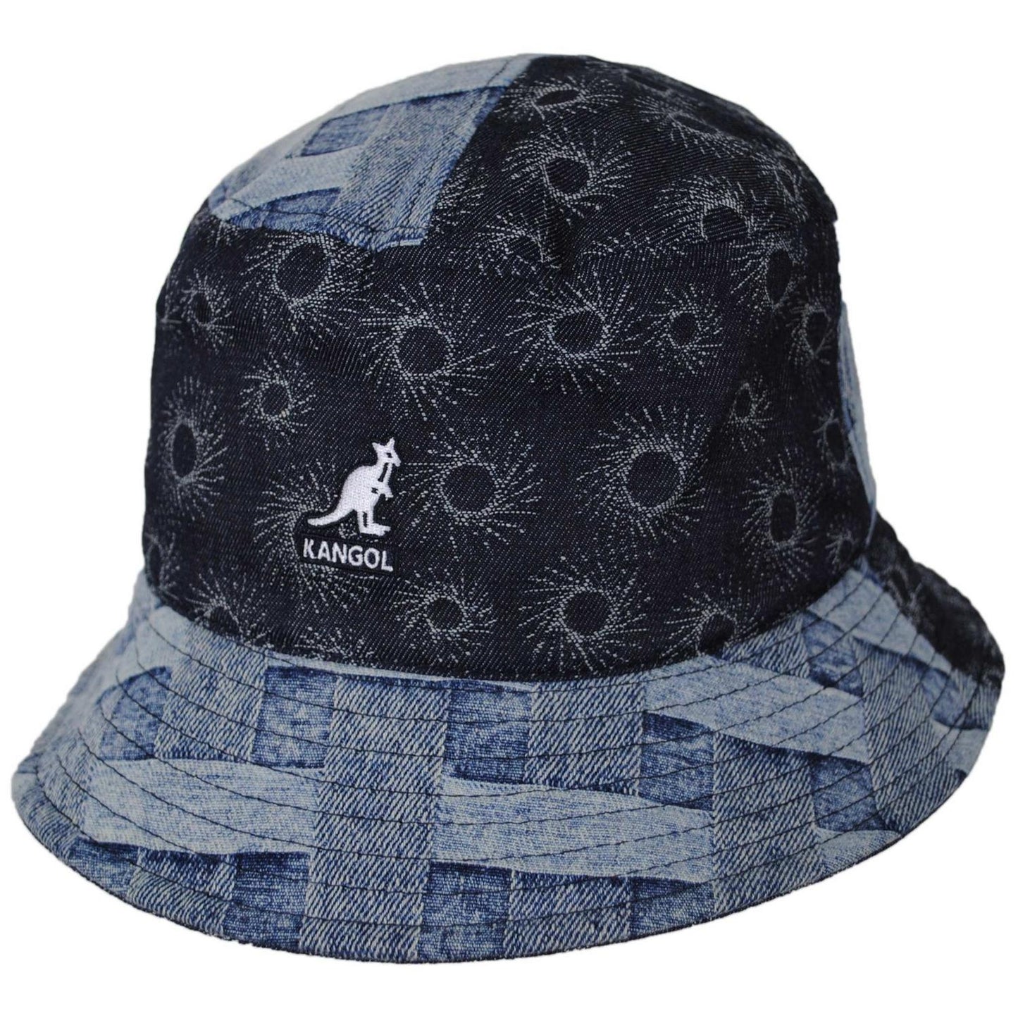 Kangol | Patchwork Mashup Denim Cotton Bucket Hat - Spring Collection | 185777SS | lead | BLUE PICNIC