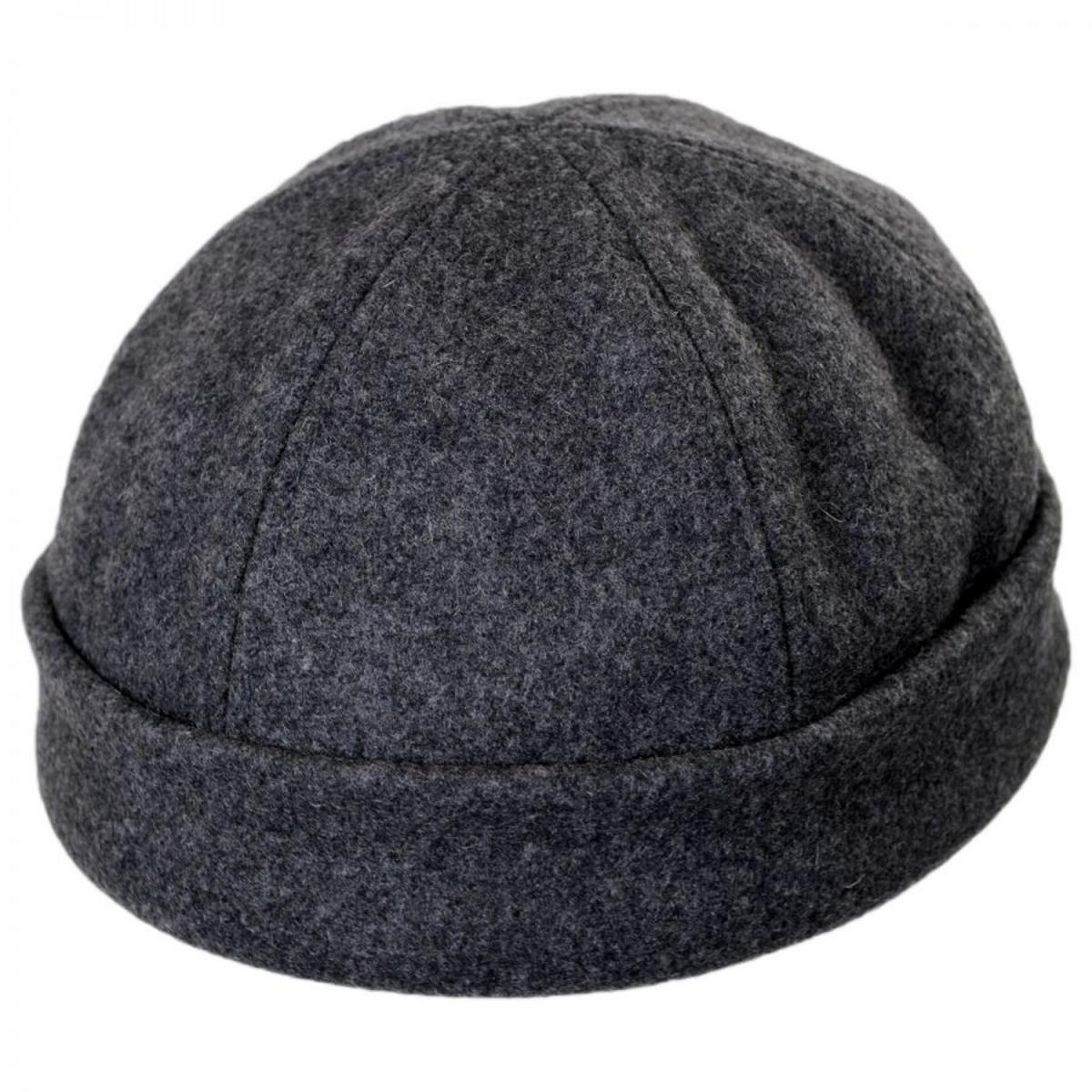 NEW YORK HAT CO | Six Panel Wool Skull Cap Beanie Hat | 142002 | lead | CHARCOAL