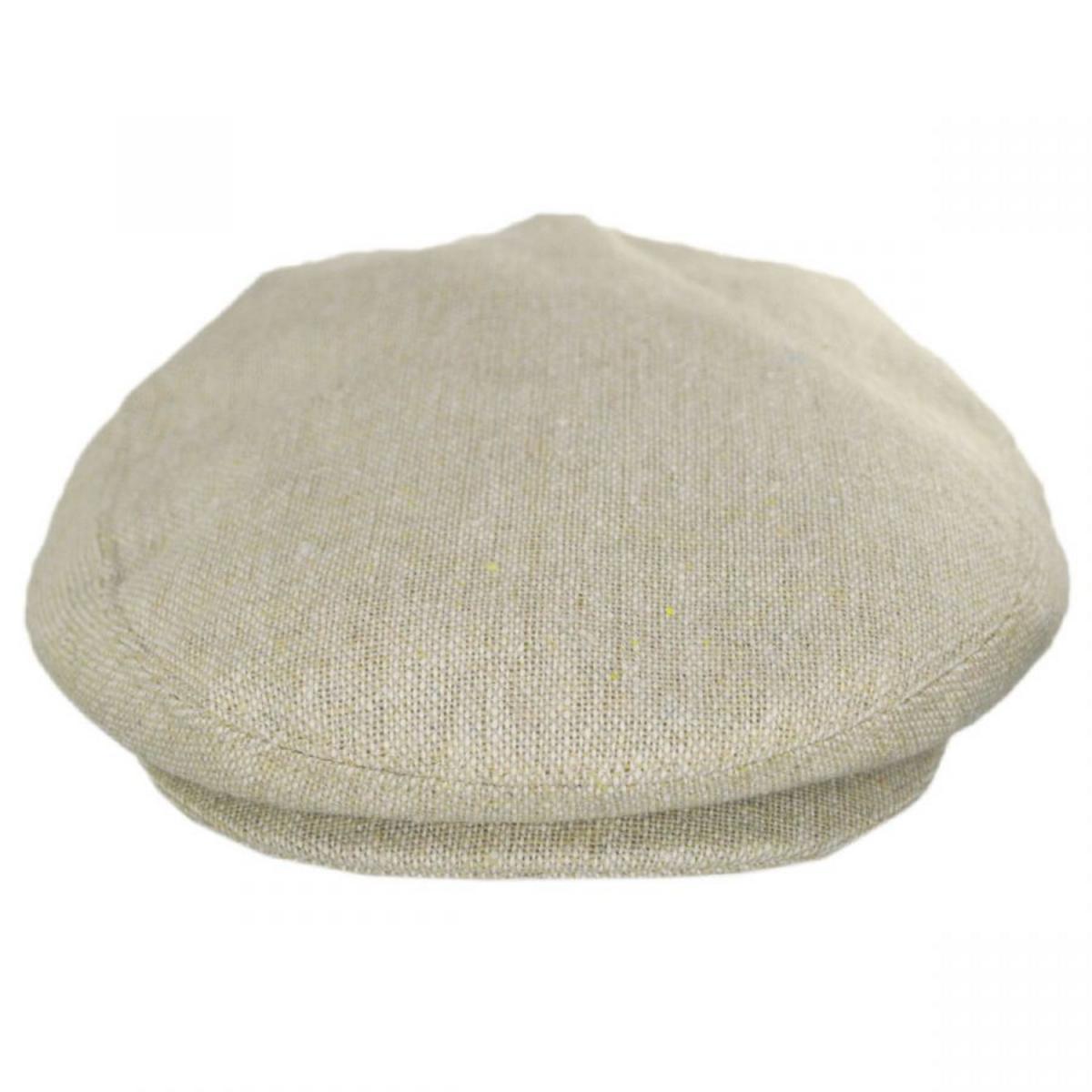 Jaxon Hats | Cabrillo Tweed Wool Blend Ivy Cap | 167568 | front | BEIGE