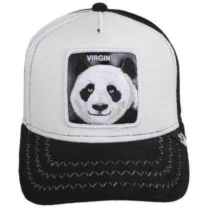 Goorin Bros | Finish Last Panda Mesh Trucker Snapback Baseball Cap | 200616 | front | WHITE