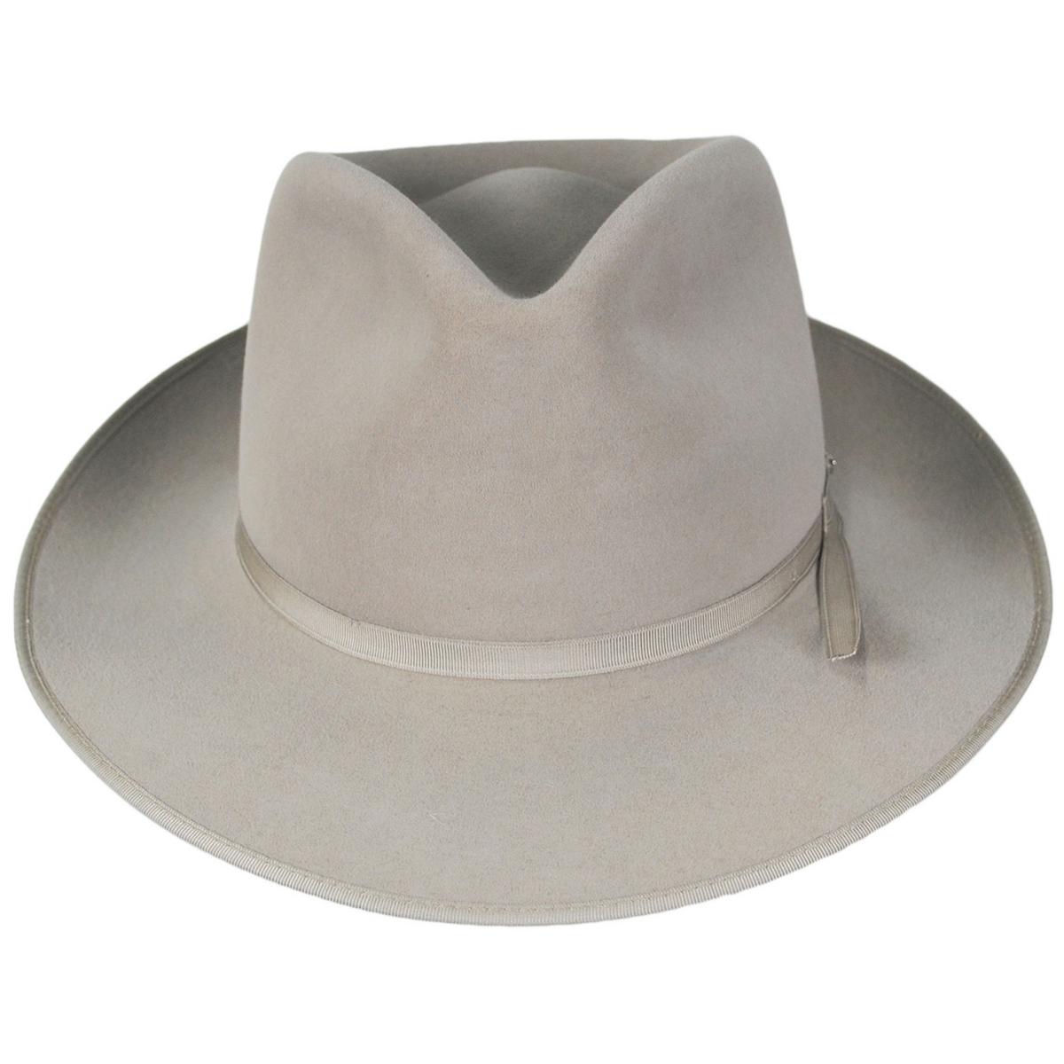 Stetson | Stratoliner Fur Felt Fedora Hat | 130617 | front | SILVERBELLY