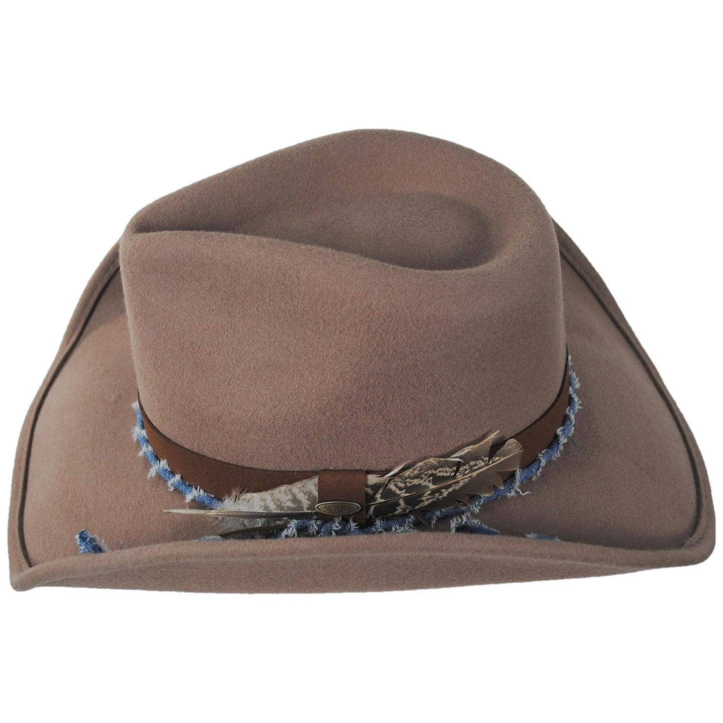 Scala | Devon Wool Felt Western Hat | 123458 | profile | MINK