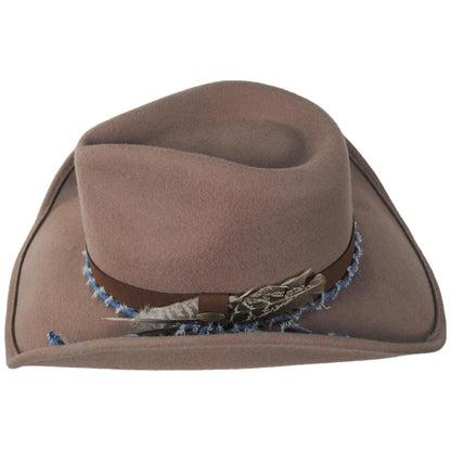 Scala | Devon Wool Felt Western Hat | 123458 | profile | MINK