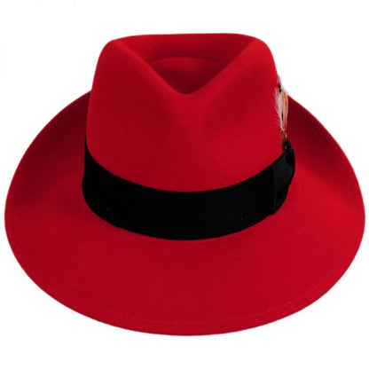 Bailey 1922 | Packable Wool LiteFelt Fedora Hat  | 130003 | front | RED