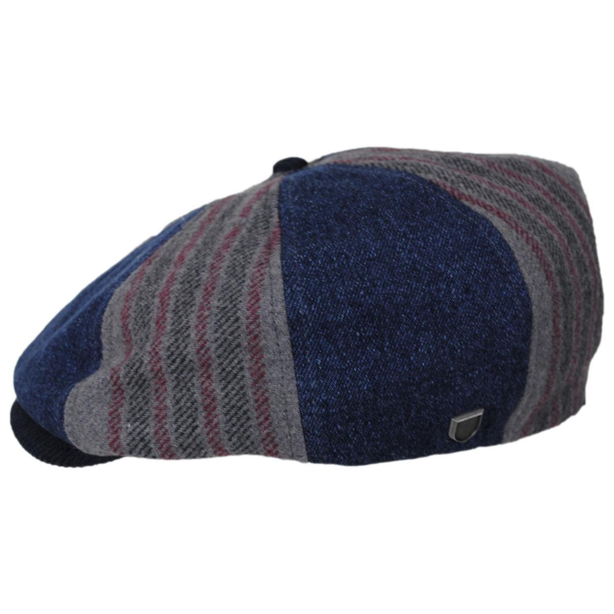 BRIXTON HATS | Altered Threads Cotton Blend Brood Baggy Newsboy Cap | 161577 | profile | MEDIUM WASH DENIM