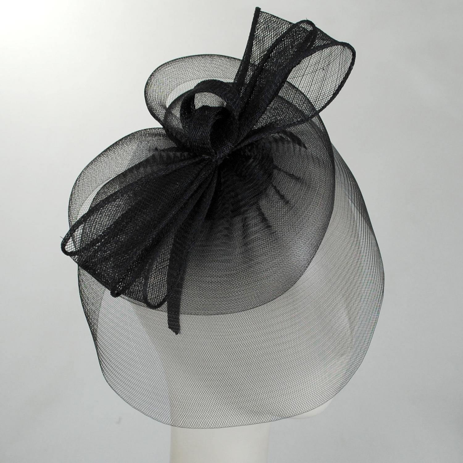 Kathy Jeanne | Corbatin Horsehair Mesh Fascinator Hat | 122434 | profile | BLACK