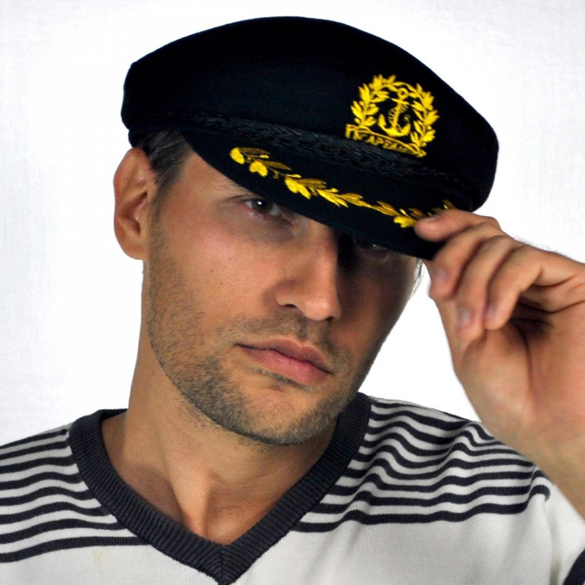Aegean | Captain's Wool Cap | 180001 | lsmtwo | BLACK