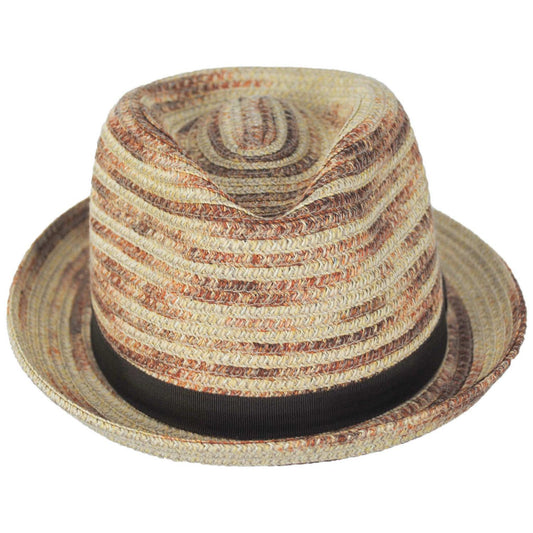 Bailey 1922 | Riggs Toyo Straw Trilby Fedora Hat | 127943 | front | BROWN