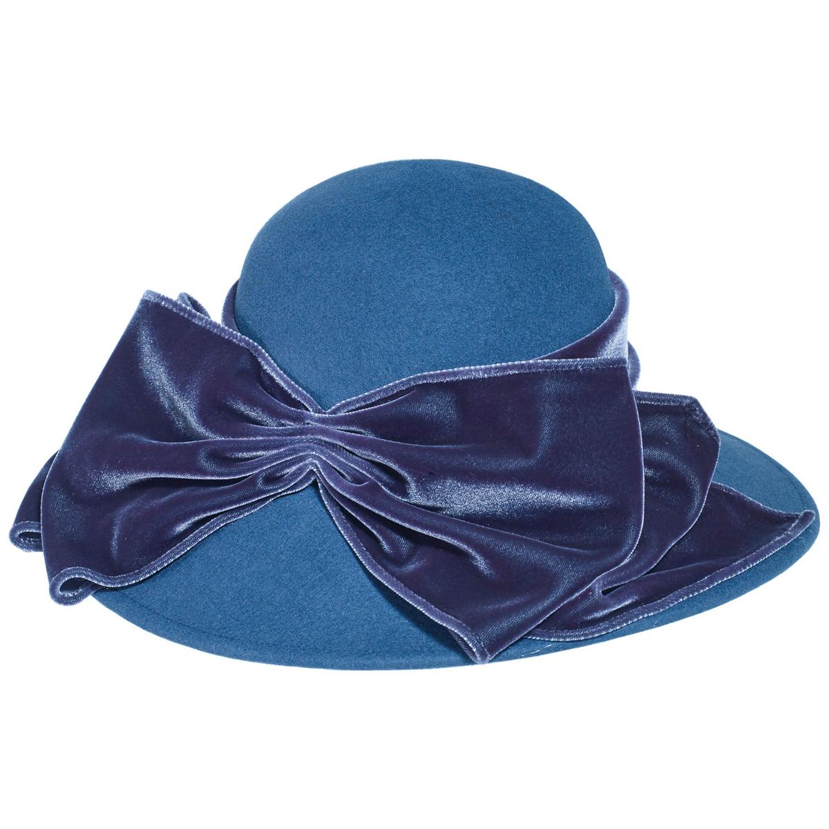 Toucan Collection | Velvet Waterfall Wool Felt Lampshade Dress Hat - Made to Order