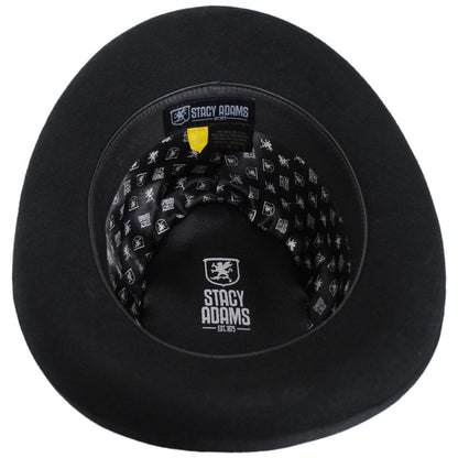 Stacy Adams | Wool Felt Homburg Hat | 130463 | under | BLACK