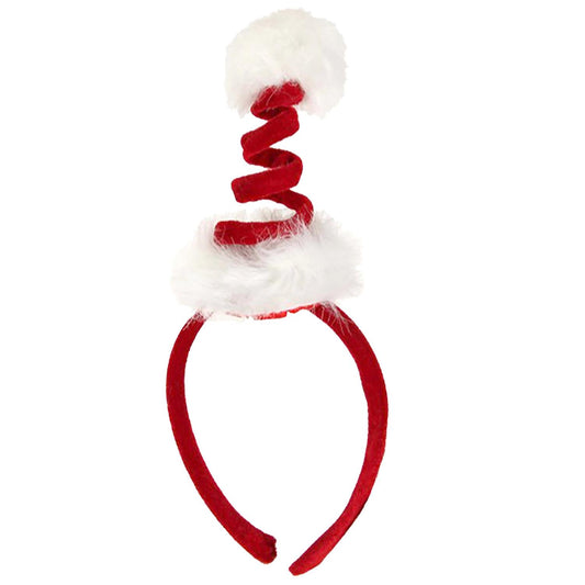 Elope | Springy Santa Fascinator Headband | 190497 | lead | RED/WHITE