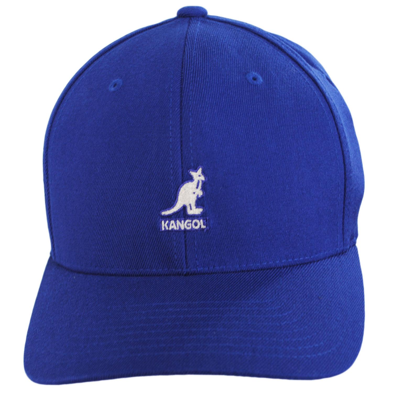 Kangol | Logo Wool Flexfit Fitted Baseball Cap | 201104 | front | ROYAL BLUE