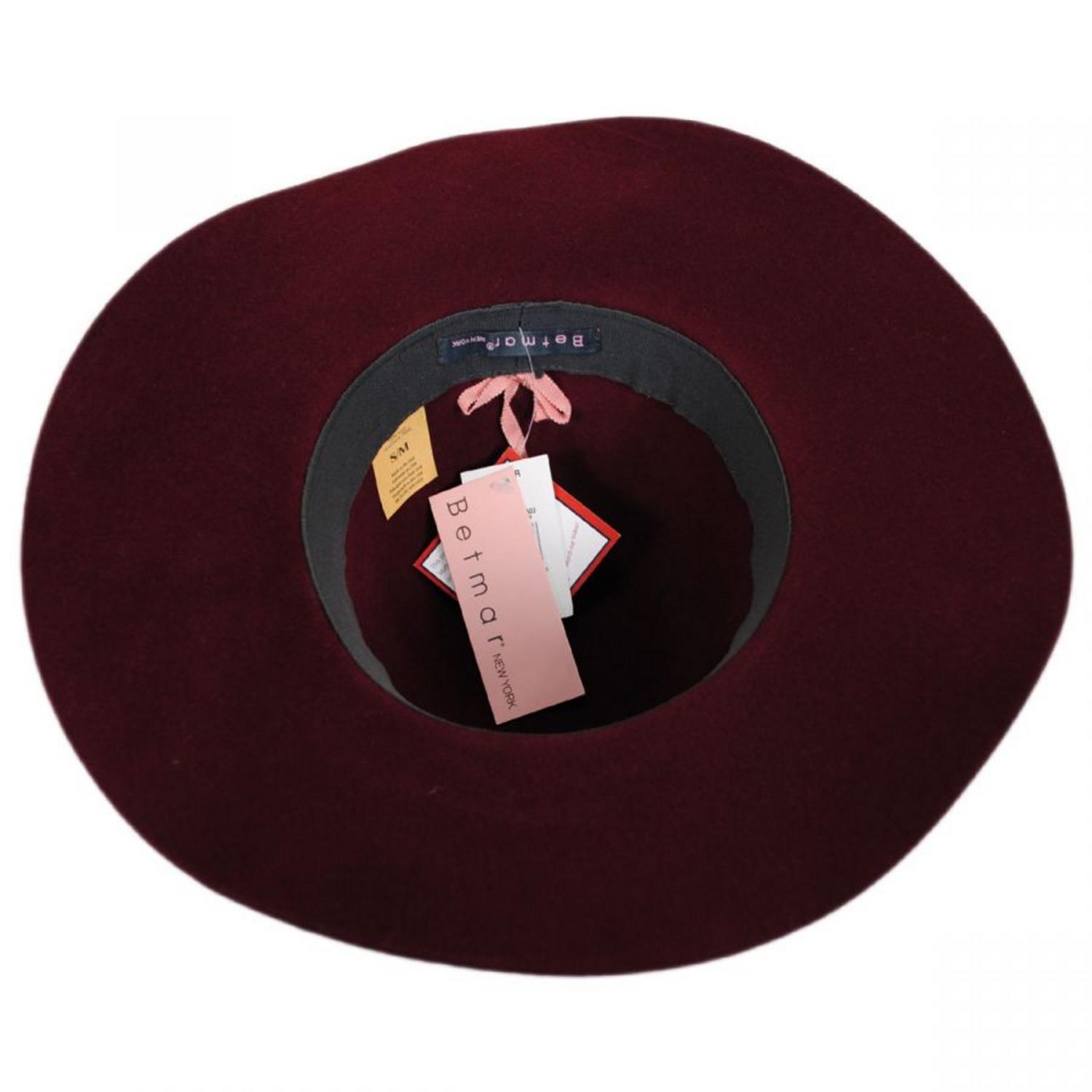 Betmar | Hannah Wool LiteFelt Floppy Hat | 123197 | under | DARK PLUM