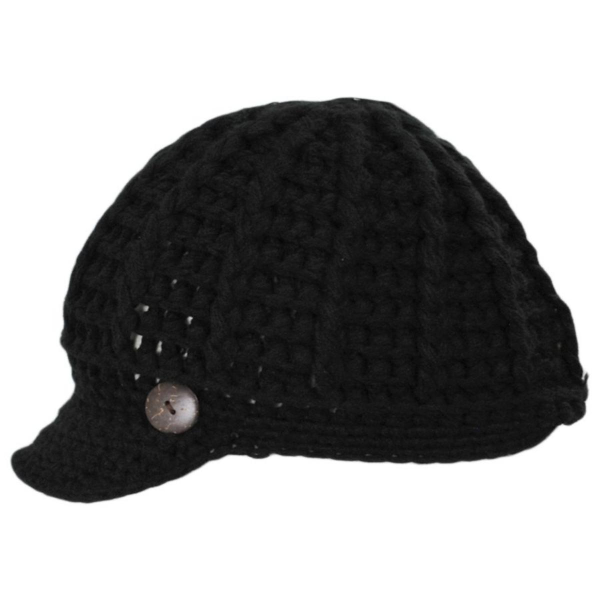 Scala | Letizia Chunky Knit Radar Cap | 106430 | profile | BLACK