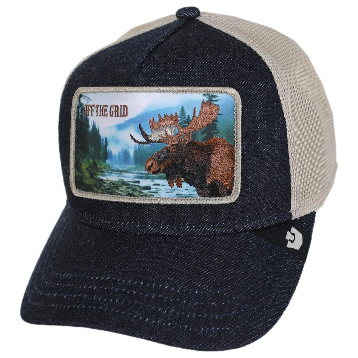 Goorin Bros | Staycation Denim Mesh Trucker Snapback Baseball Cap | 200745 | lead | GRAY DENIM