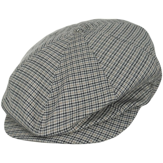BRIXTON HATS | Brood Lightweight Houndstooth Plaid Newsboy Cap | 161569 | lead | OFF WHITE/BLACK/GREY HOUNDSTOOTH