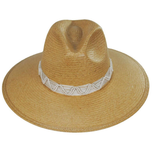 Stetson | Hello Darlin' Shantung Straw Fedora Hat - FINAL SALE | 127046 | front | TAN