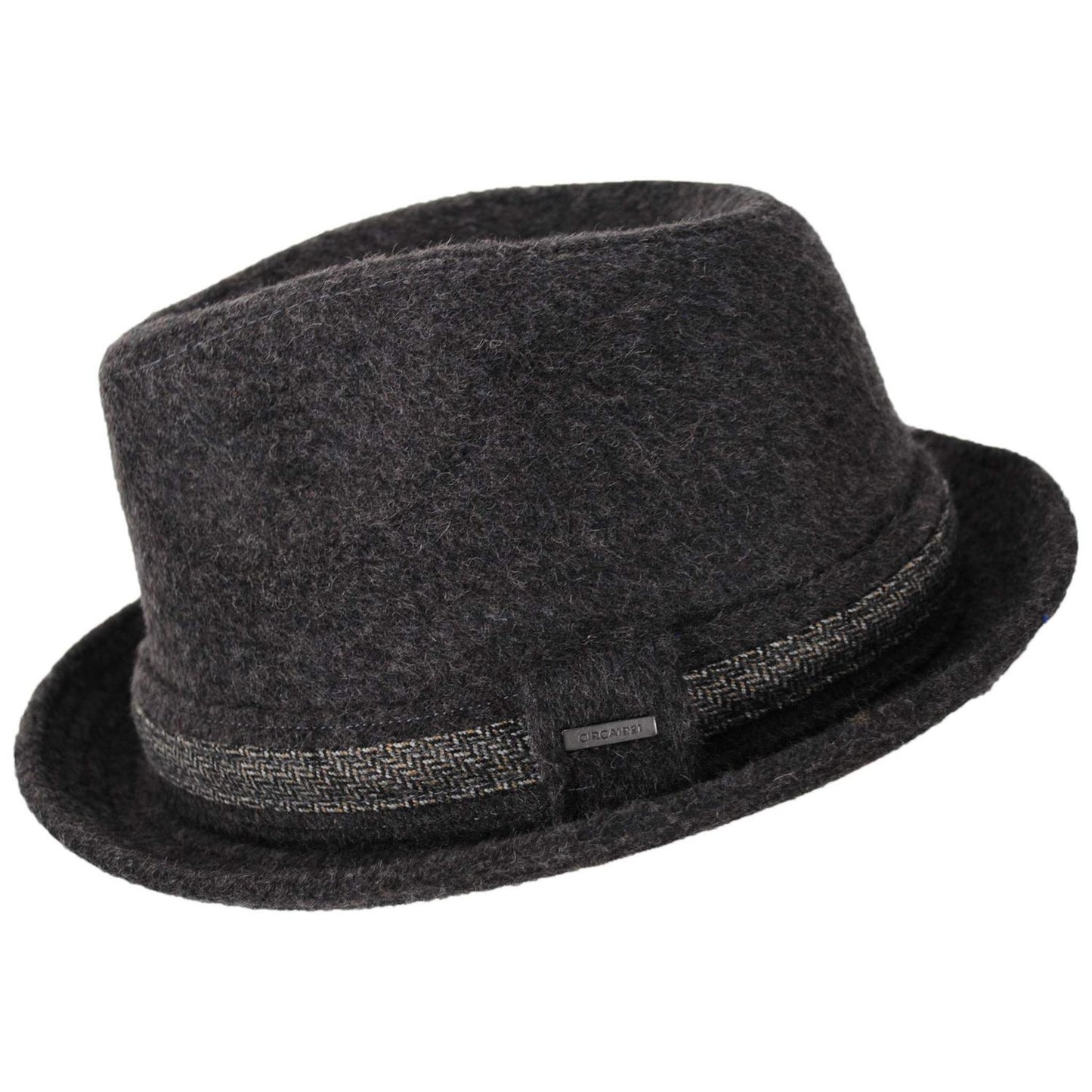 Dorfman Pacific | Oswald Wool Blend Fedora Hat | 140249 | profile | GREY