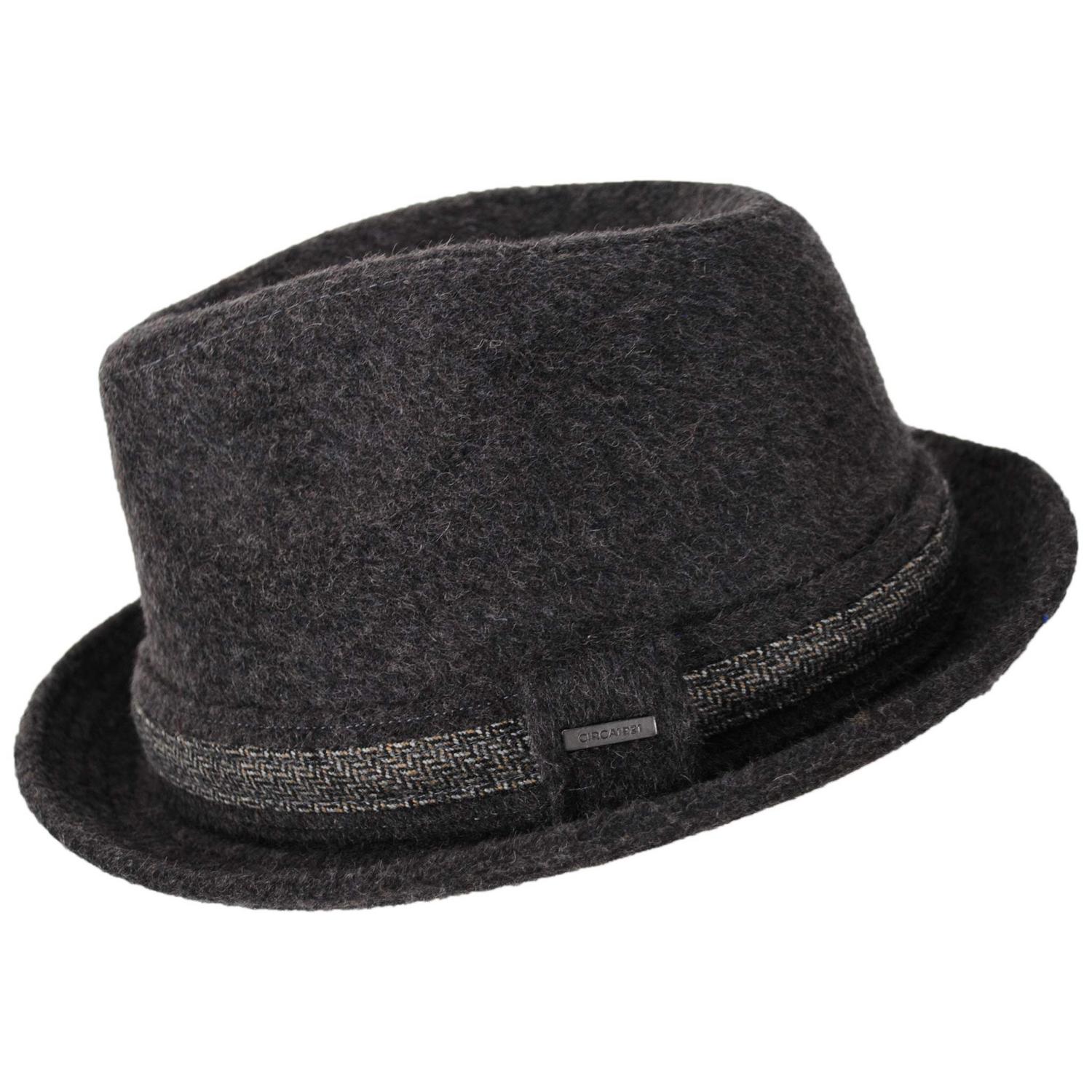 Dorfman Pacific | Oswald Wool Blend Fedora Hat | 140249 | profile | GREY