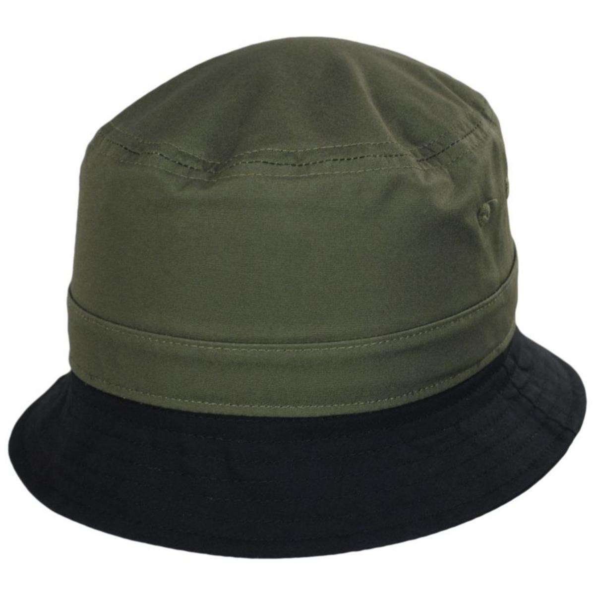 Goorin Bros | Jeff Jeff Two Tone Cotton Bucket Hat - FINAL SALE | 187504 | lead | OLIVE