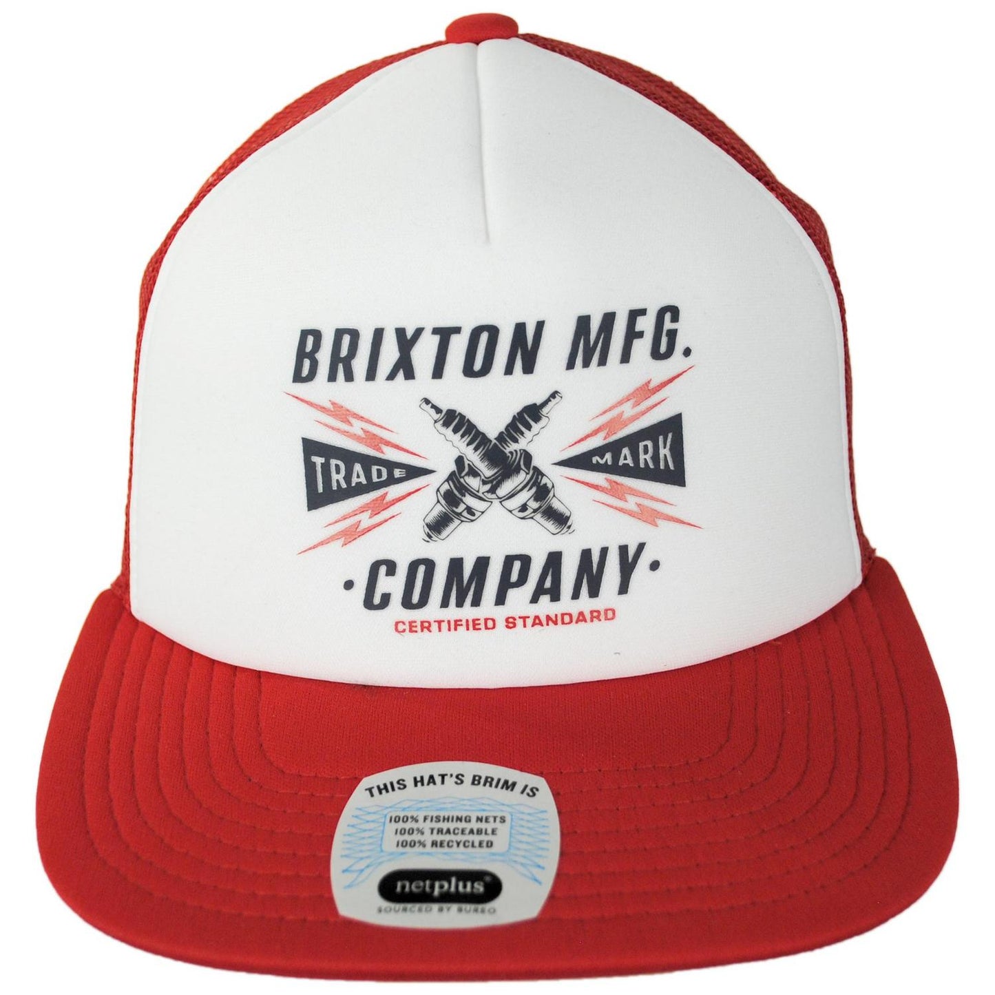 BRIXTON HATS | Danton NetPlus Foam Mesh Trucker Snapback Baseball Cap | 201728 | front | ADRENALINE RUSH/ADRENALINE RUSH