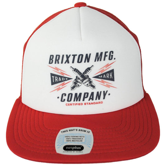 BRIXTON HATS | Danton NetPlus Foam Mesh Trucker Snapback Baseball Cap | 201728 | front | ADRENALINE RUSH/ADRENALINE RUSH