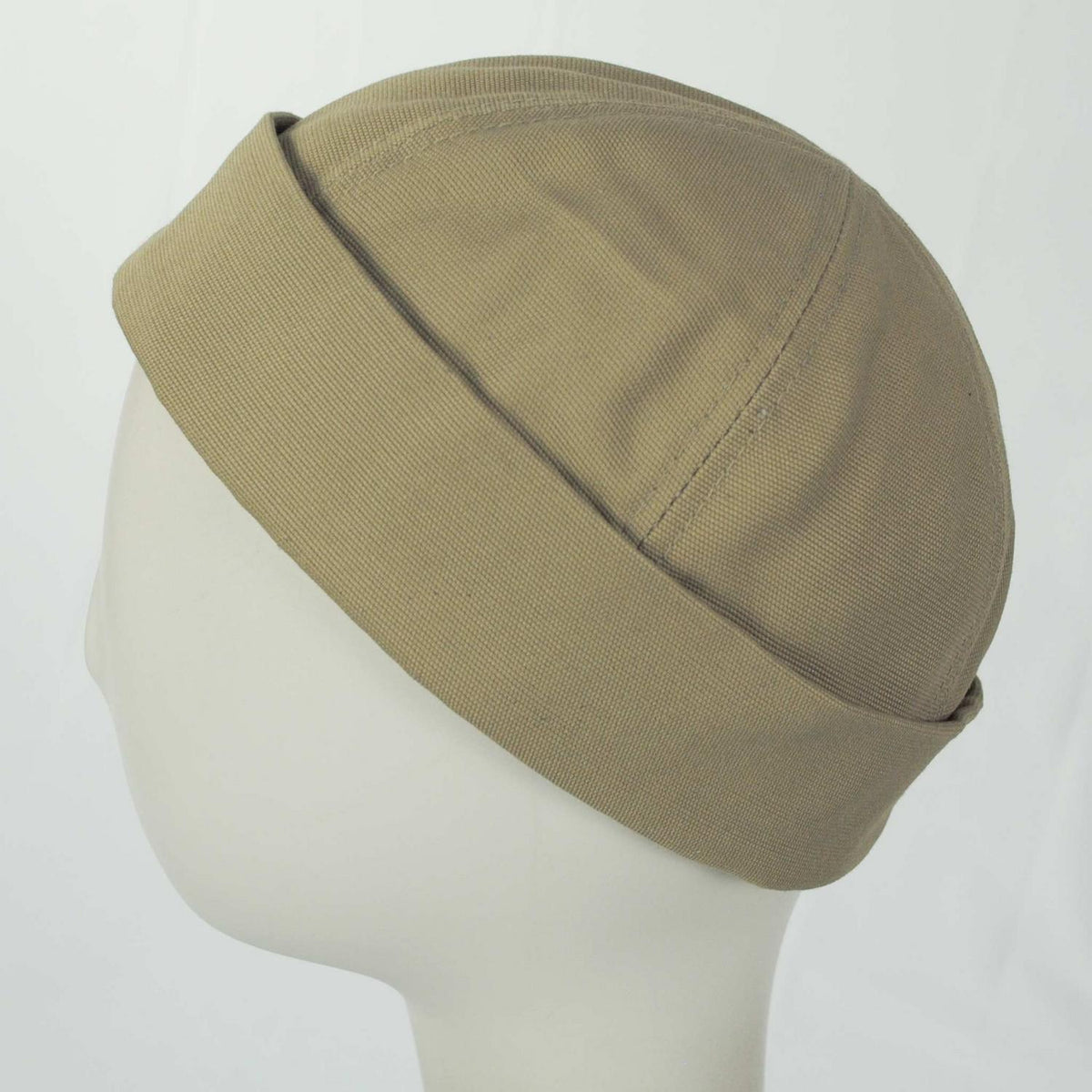 NEW YORK HAT CO | Six Panel Canvas Skull Cap Beanie Hat | 142000 | profile | KHAKI