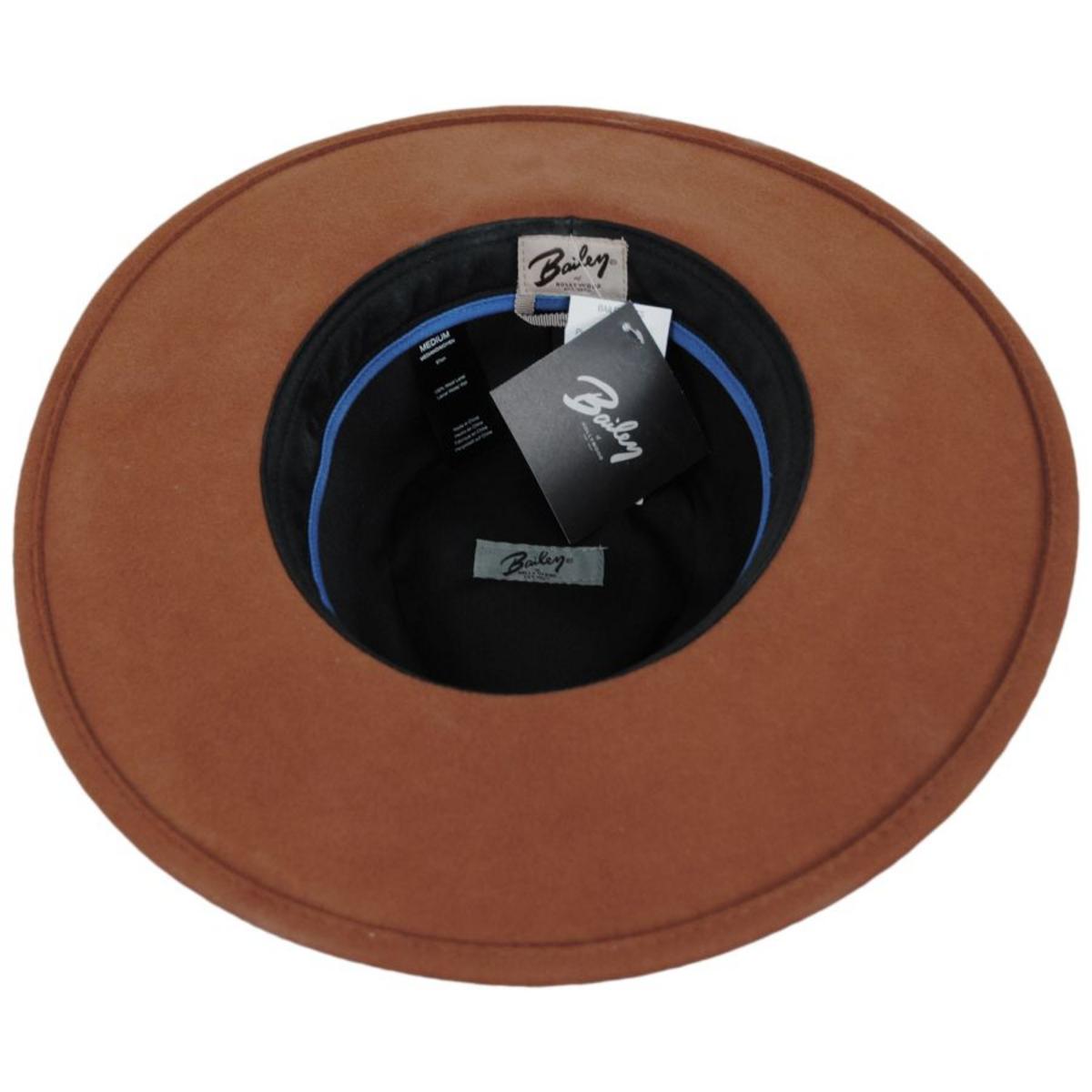 Bailey 1922 | Piston Wool Felt Aussie Hat - Caramel & Navy | 130349CN | under | CARAMEL