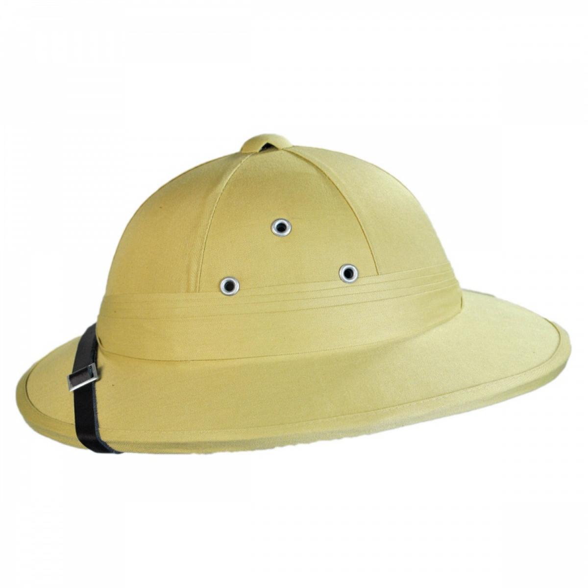 Village Hat Shop | French Pith Helmet | 155800 | profile | KHAKI